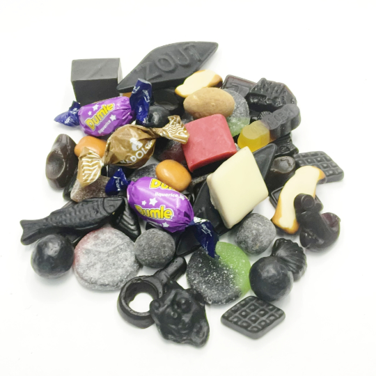 Glutenfree Liquorice mix with licorice marcipan